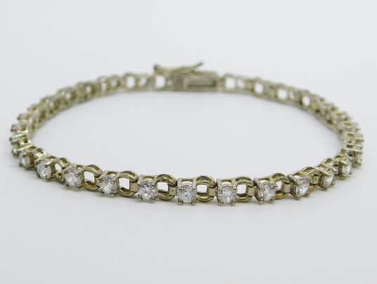 Sterling Silver & Vermeil Diamond Accent & CZ Occasion Bracelets 33.3g image number 3