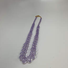 Designer Joan Rivers Gold-Tone Purple Crystal Oblong Shape Beaded Necklace alternative image