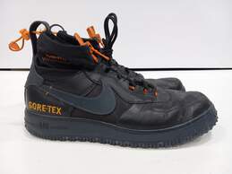 Nike Air Force 1 Gore-Tex Men's CQ7211-01 Zip Up Shoes Black/Bright-Ceramic-Clear-Thunder-Blue Size 10.5