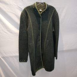 Peruvian Connection Baby Alpaca/Wool Blend Button Up Cardigan Sweater Size L