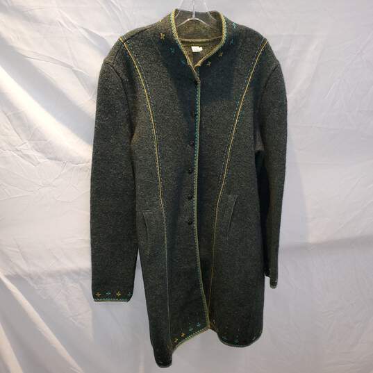 Peruvian Connection Baby Alpaca/Wool Blend Button Up Cardigan Sweater Size L image number 1