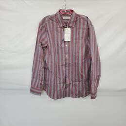 Tommy Bahama Pink & White Stripe Button Up Shirt MN Size M NWT