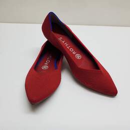 Rothy’s The Point Women Chili Red Pointed Toe Sz 7