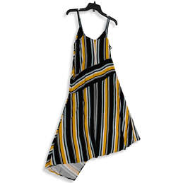 NWT Womens Multicolor Striped Sleeveless Asymmetric Hem A-Line Dress Size 6 alternative image