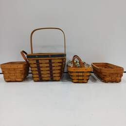 Bundle of 4 Small Longaberger Baskets alternative image