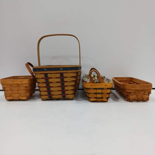 Bundle of 4 Small Longaberger Baskets image number 2