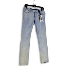NWT Womens Blue Denim Medium Wash Pockets Stretch Skinny Leg Jeans Size 29R