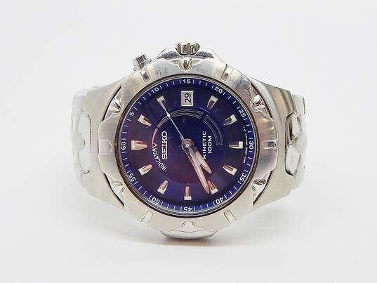 Buy the Men's Seiko Kinetic Date Indicator 5M62-0AH0 Watch | GoodwillFinds