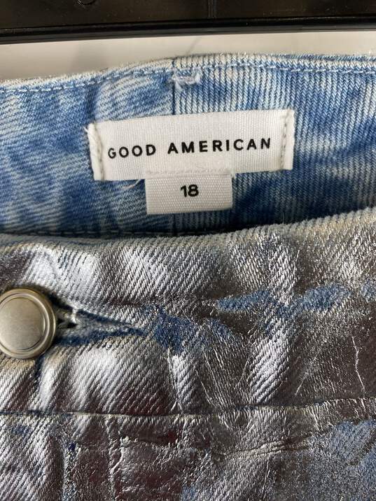 Good America Women Indigo Silver Jeans 18 Plus NWT image number 3