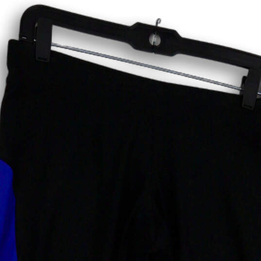 Womens Black Dri-Fit Flat Front Elastic Waist Pull-On Capri Leggings Size L image number 3