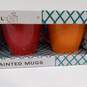 Color Wheel Set of 4 Hand Painted Mugs IOB image number 5