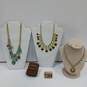 Gold Toned w/Mixed Color Fashion Jewelry Assorted 6pc Lot image number 1