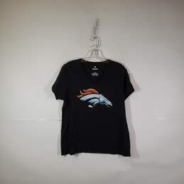 Womens Denver Broncos Short Sleeve V-Neck Football-NFL T-Shirt Size XL