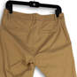 Womens Tan Flat Front Slash Pocket Straight Leg Chino Pants Size 27 image number 4