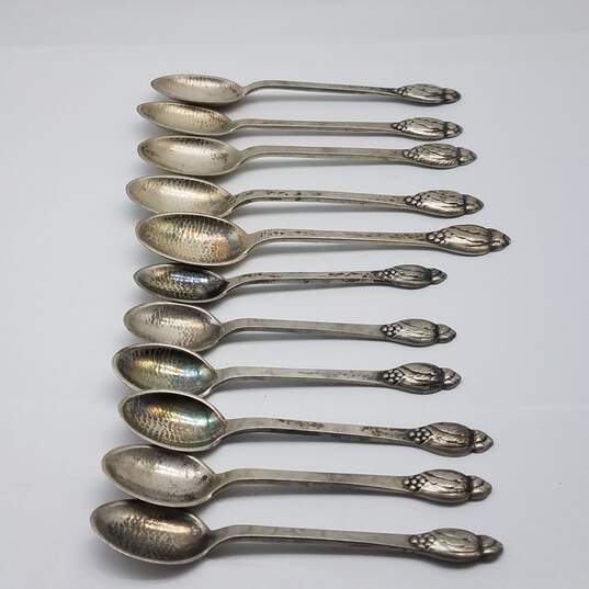 830s Silver & Enamel Souvenir Spoon 11pcs 190.0g image number 1