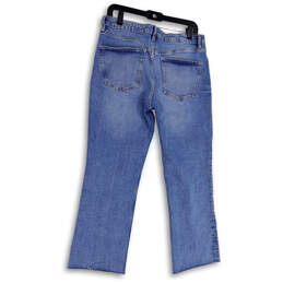 Womens Blue Denim Medium Wash Stretch Pockets Straight Leg Jeans Size 10 alternative image