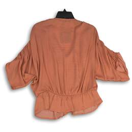 NWT Womens Pink V-Neck Dolman Sleeve Pullover Blouse Top Size Medium alternative image