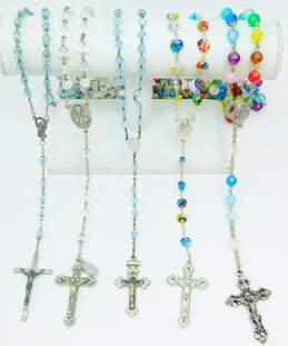 VNTG & Contemporary Colorful Clear & Millefiori Rosary Prayer Beads 154.3g
