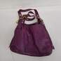 Coach Purple Leather Shoulder Bag w/ COA image number 1