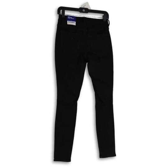 Womens Black Denim Dark Wash High-Rise Rockstar Super Skinny Jeans Size 2 image number 2