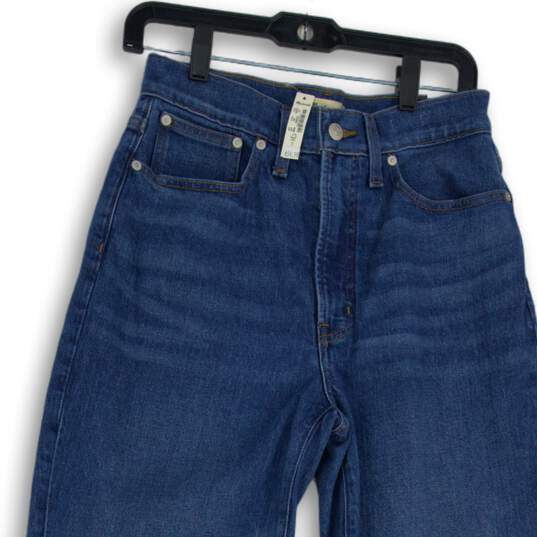 NWT Madewell Womens Blue Denim Medium Wash Magic Pockets Mom Jeans Size 27 image number 3