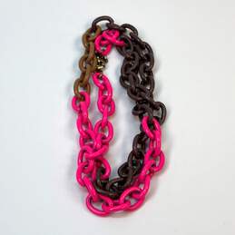 Designer J. Crew Gold-Tone Multicolor Fashionable Oval Link Chain Necklace alternative image