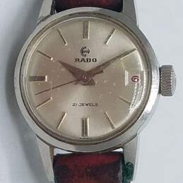Rado Swiss 762 21-Jewel 20mm Stainless Steel WR Honorex Vintage Date Lady's Watch 13.0g