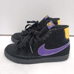 Nike Blazer High Black, Purple & Yellow Sneakers Size 9.5