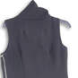 Womens Black Cowl Neck Sleeveless Asymmetric Zip Sheath Dress Size 8 image number 4