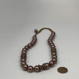Designer Heidi Daus Gold-Tone Knotted Pearls Rhinestones Beaded Necklace alternative image