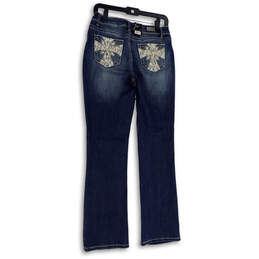 NWT Womens Blue Medium Wash Pockets Denim Silm Bootcut Leg Jeans Size 6 alternative image