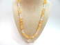 Designer Signed Deb Guyot Gold Filled Citrine & Clear Quartz Beaded Necklace image number 1