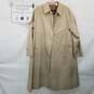 AUTHENTICATED Burberrys Mens Beige Trench Coat w Wool Liner image number 1