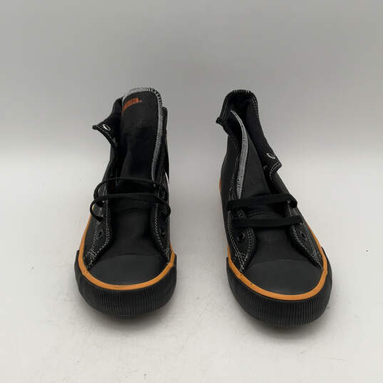 Womens Flora 4.25" D83811 Black Orange High Top Sneaker Shoes Size 9.5 image number 2