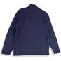 Mens Blue Stretch Quarter Zip Long Sleeve Pullover Sweater Size X-Large image number 2