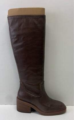 Vince Camuto Selpisa Brown Leather Riding Boots Size 7 M
