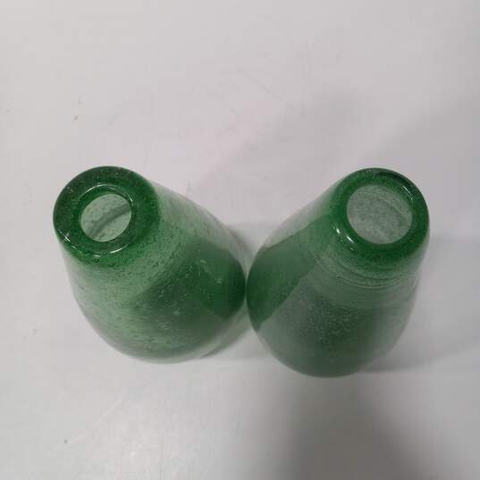 Hecho En Mexico Green Glass Vases image number 2