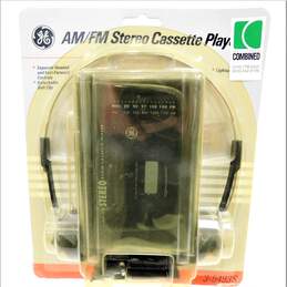 Vintage General Electric AM/FM Stereo Cassette Player 3-5493S w/ Headphones