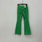 NWT Womens Stacey Green Denim Medium Wash Pockets Flared Jeans Size 27 image number 2