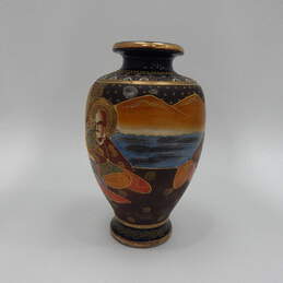 13 Inch Antique Japanese Satsuma Immortal Gods Hand Painted Vase alternative image