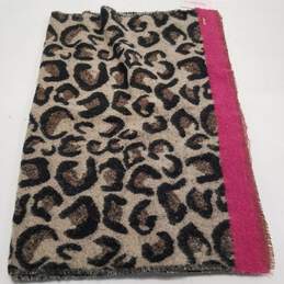 Juicy Couture Leopard Print Scarf Pink Brown One Size alternative image