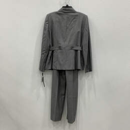 NWT Womens Gray Long Sleeve Three Button Blazer Pants Two Piece Set Size 16 alternative image