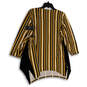 NWT Womens Multicolor Striped Long Sleeve Round Neck Tunic Blouse Top Sz L image number 4
