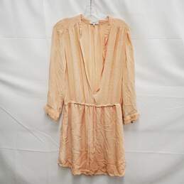 VTG Babaton WM's 100% Silk Beige Blouse Dress Size L