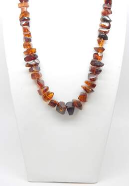 Artisan Chunky Amber Statement Necklace 45.9g