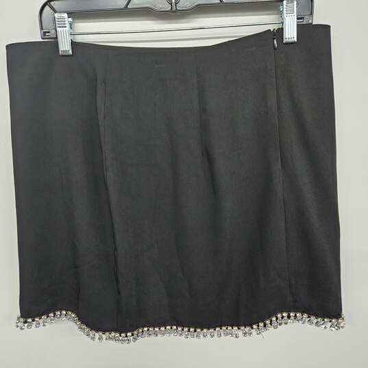 Women's Black Rhinestone Skirt image number 2
