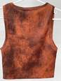 Womens Brown Tie-Dye Sleeveless Knit Cropped Tank Top Size XS T-0528910-D image number 2