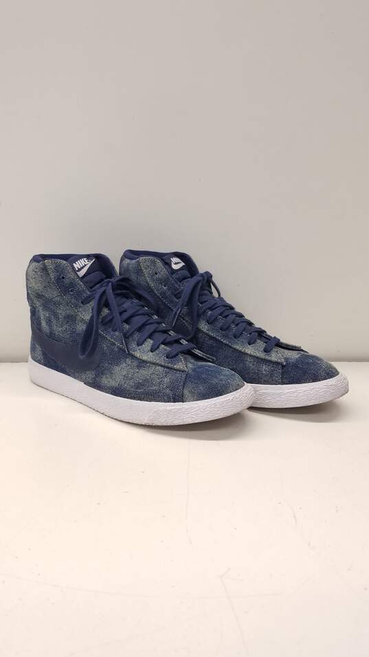 Nike Blazer Mid SE (GS) Athletic Shoes Midnight Navy 902772-400 Size 7Y Women's Size 8.5 image number 3