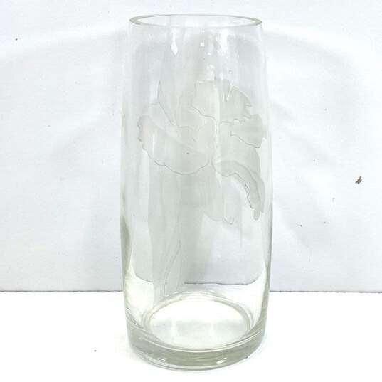 Dorothy Thorpe Mid Century Large Crystal Glass Art Vase 12.5 inch Tall image number 3