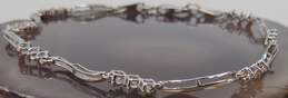 10K White Gold Diamond Accent Bracelet- For Repair 2.8g